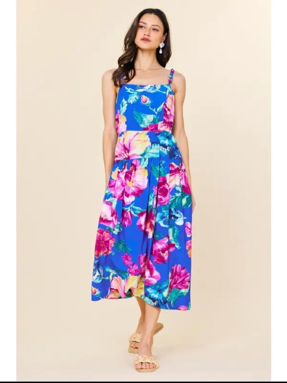 New with tags. Tropical floral maxi dress Skies are Blue